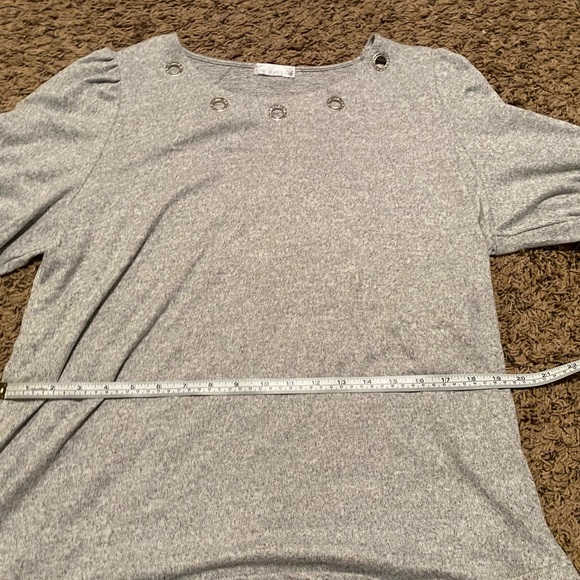 •HP• NWT 89th & Madison Women’s Plus Size 2X Gray Blouse Top - Picture 6 of 7